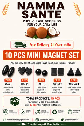 Mix Mini Magnet Set, Mini Shape Magnet Set, Metallic Mini Magnet, Magnetic Shape Mini Set, Multi Shape Mini Magnet 10piec 
