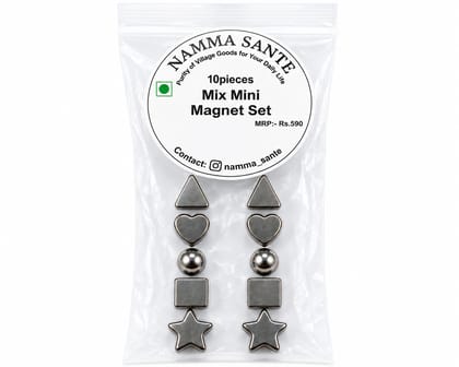 Mix Mini Magnet Set, Mini Shape Magnet Set, Metallic Mini Magnet, Magnetic Shape Mini Set, Multi Shape Mini Magnet 10piec 