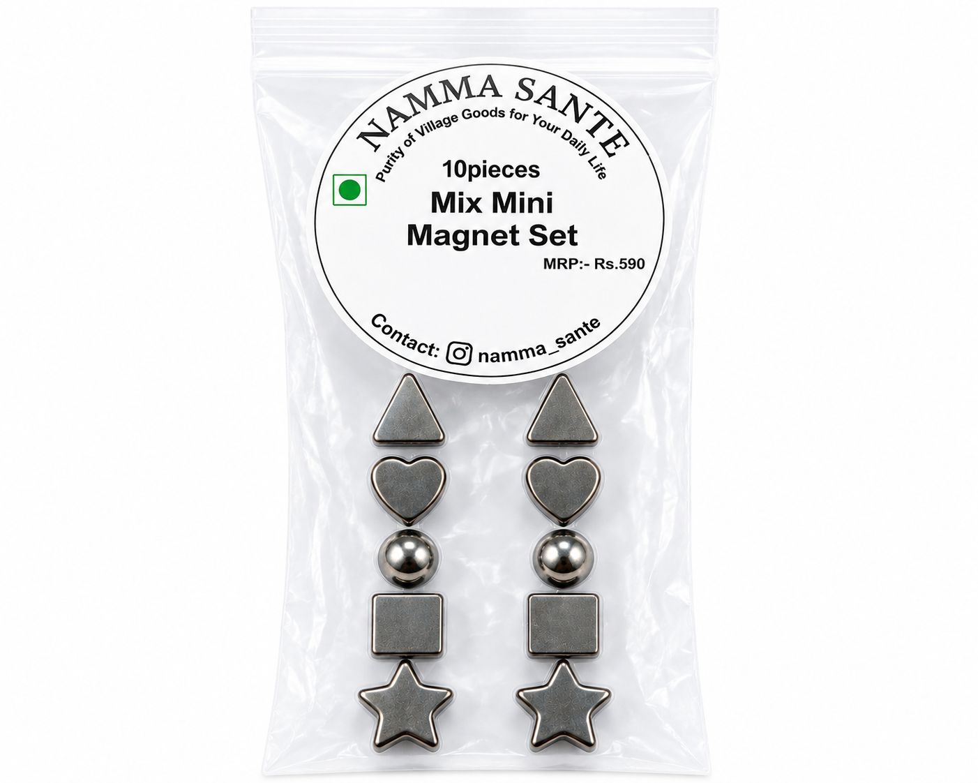 Mix Mini Magnet Set, Mini Shape Magnet Set, Metallic Mini Magnet, Magnetic Shape Mini Set, Multi Shape Mini Magnet 10piec 