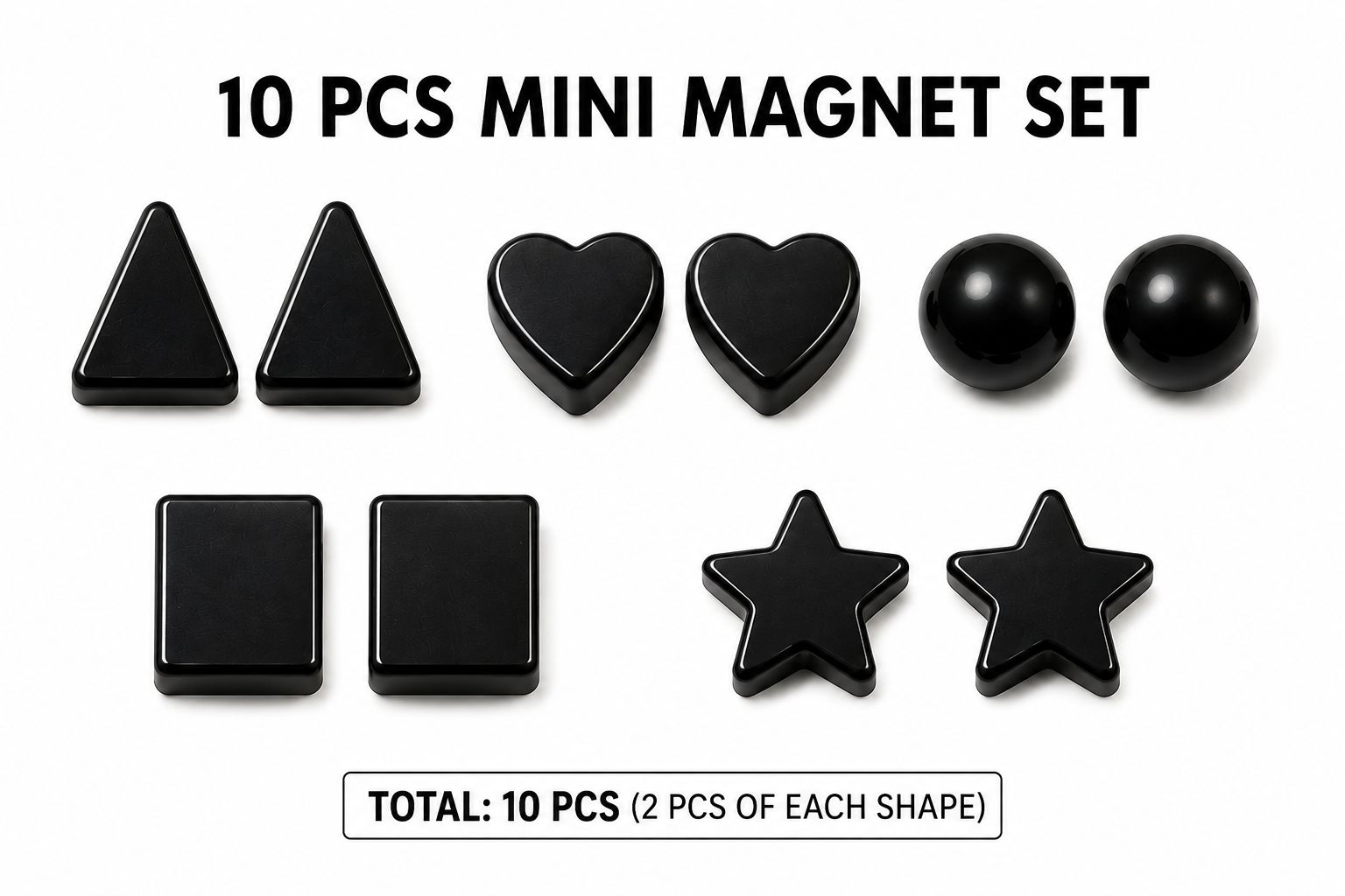 Mix Mini Magnet Set, Mini Shape Magnet Set, Metallic Mini Magnet, Magnetic Shape Mini Set, Multi Shape Mini Magnet 10piec