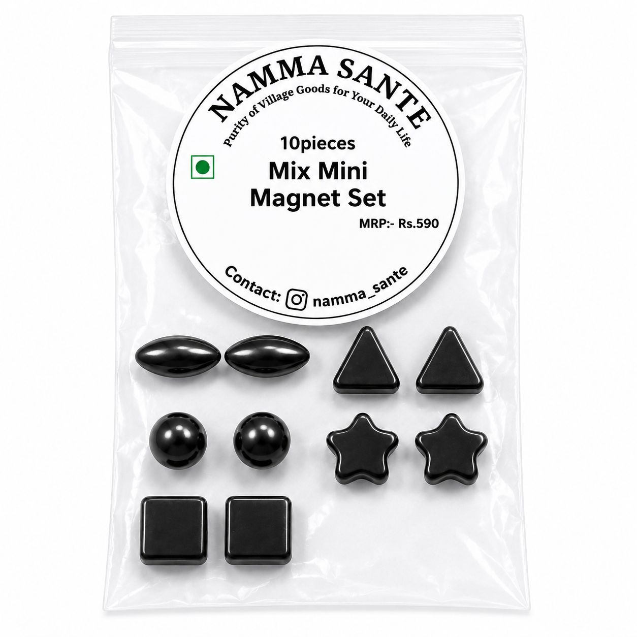 Mix Mini Magnet Set, Mini Shape Magnet Set, Metallic Mini Magnet, Magnetic Shape Mini Set, Multi Shape Mini Magnet 10piec