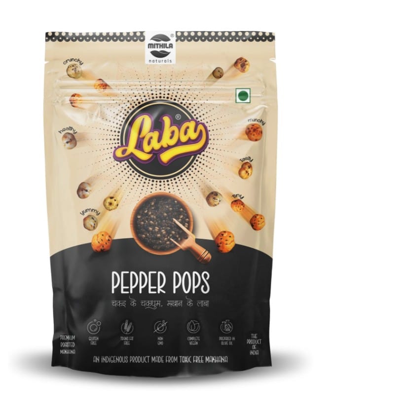 Mithila Naturals Laba Pepper Pops -  Roasted Makhana