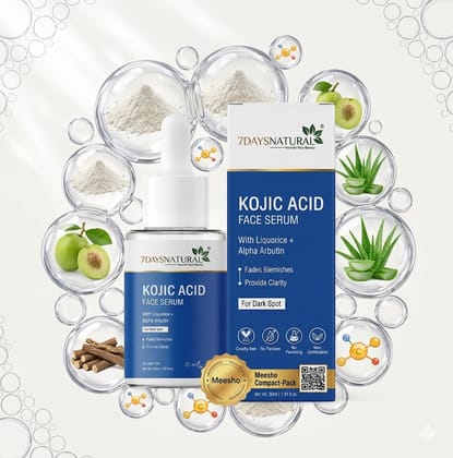 Elegantra Naturavives 2% Kojic Acid Face Serum (30ml) pack of 1 – Advanced Dark Spot & Hyperpigmentation Treatment | Acne Mark Corrector Serum for all skin types
