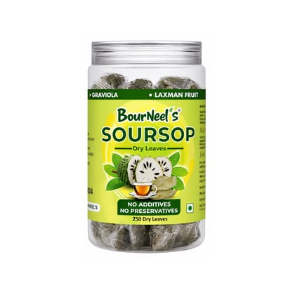 BourNeel's® Soursop Dry Leaves, 250 Loose Leaves |No Preservatives | Healthy Graviola Laxman Phal Dry Leaves | High Vitamin C |Soursop Kadha Tea |