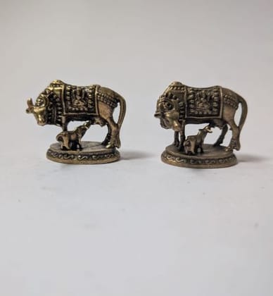 Kamdhenu Cow & Calf Metal Idol Pair Kamdhenu Cow & Calf Metal Idol Pair