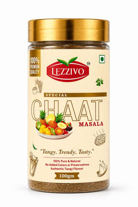 LEZZIVO Special Chat Masala - 100g | Chaat Masala | Chatpata Masala | 100% Pure & Natural Ingredients