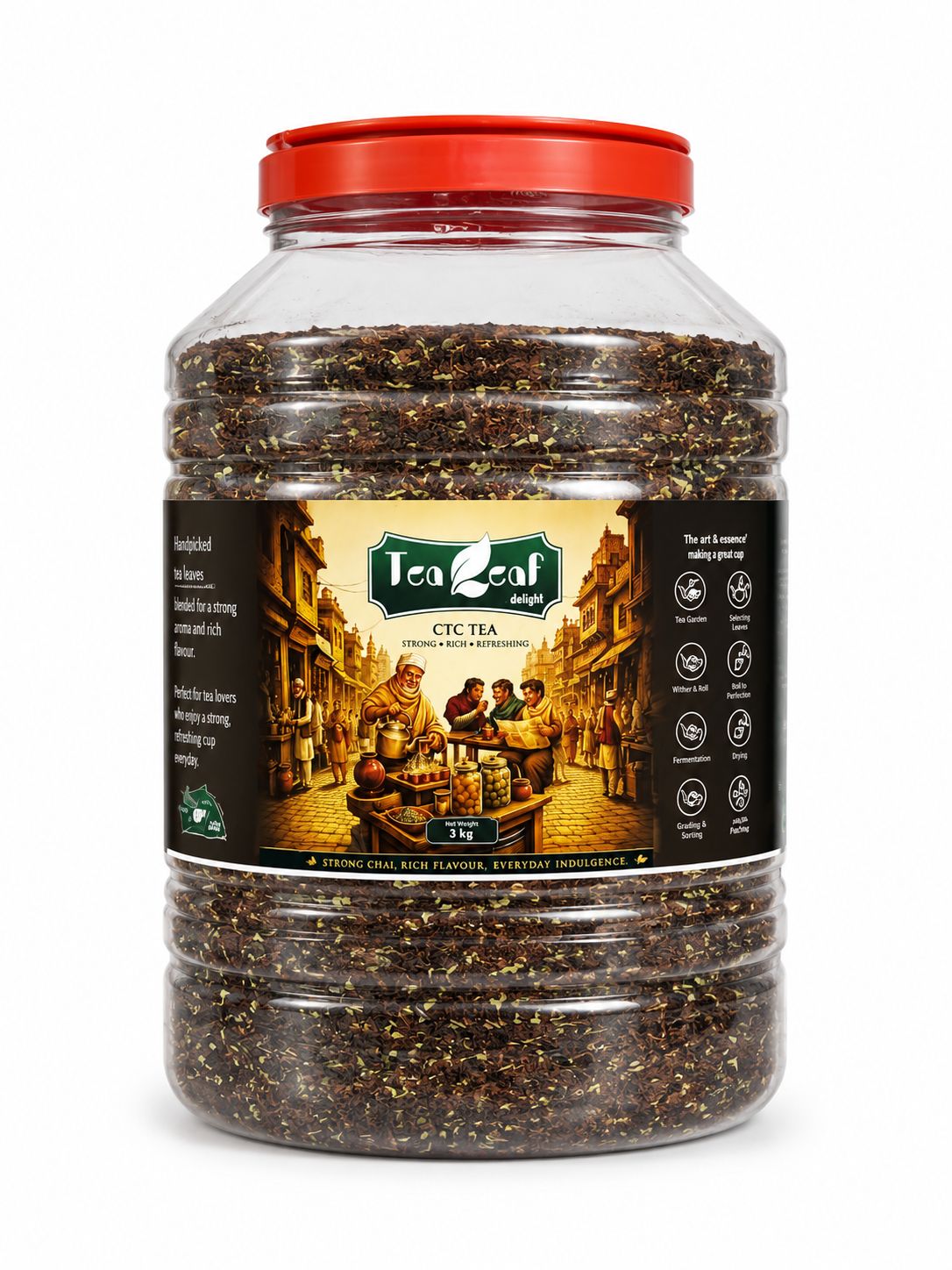 Tea Leaf Delight Premium CTC Tea – 3kg Family & Commercial Pack