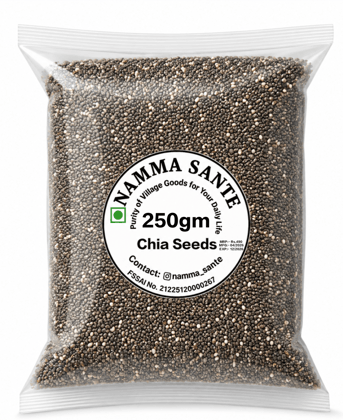 Chia Seeds, Salvia Seeds, Tukmaria Seeds, Mexican Chia Seeds, Superfood Seeds 250gm Chia Seeds, Salvia Seeds, Tukmaria Seeds, Mexican Chia Seeds, Superfood Seeds 250gm