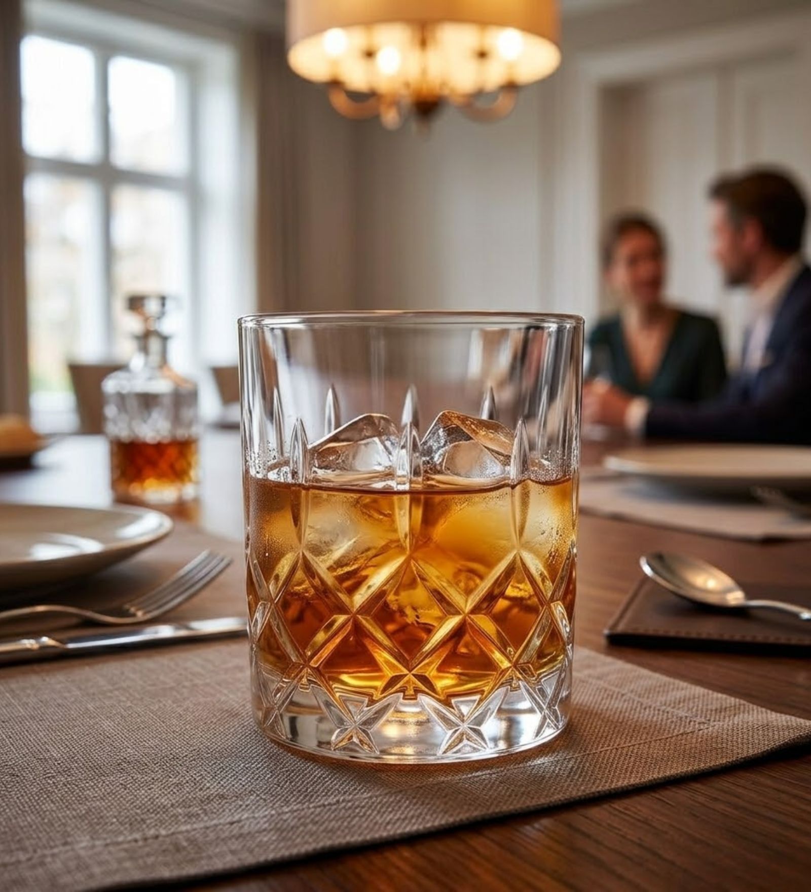 Ocean Connexion Double Rock Glass 350ml Set of 6 | Premium Crystal Clear Whiskey Glasses for Scotch, Bourbon, Cocktails, Juice & Water | Durable Heavy Base Tumblers for Home, Bar & Parties