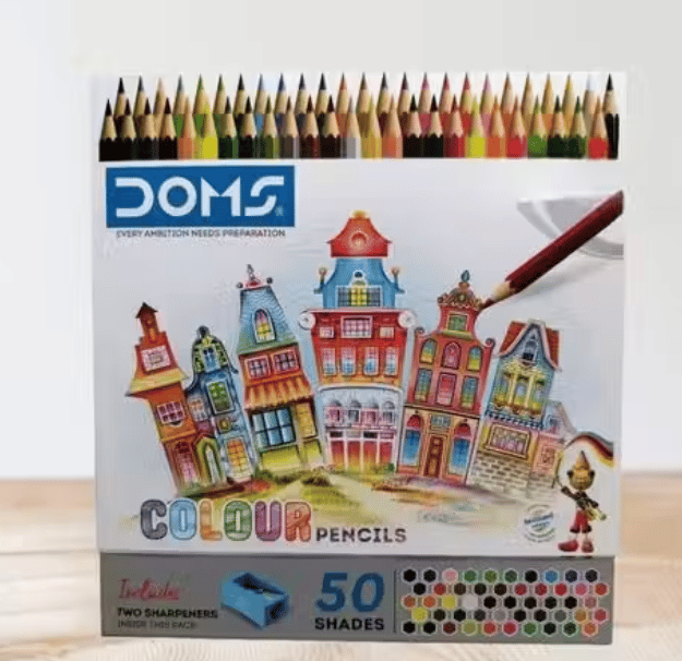 DOMS 50 Shades Super Soft Colour Pencils – Flat Pack