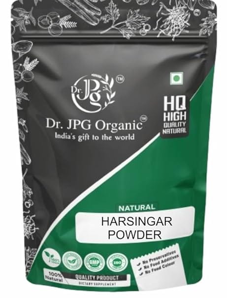 Dr. JPG Organic Natural Harsingar Leaves Powder 200g / Parijaat Powder/ISO & GMP Certiffied.