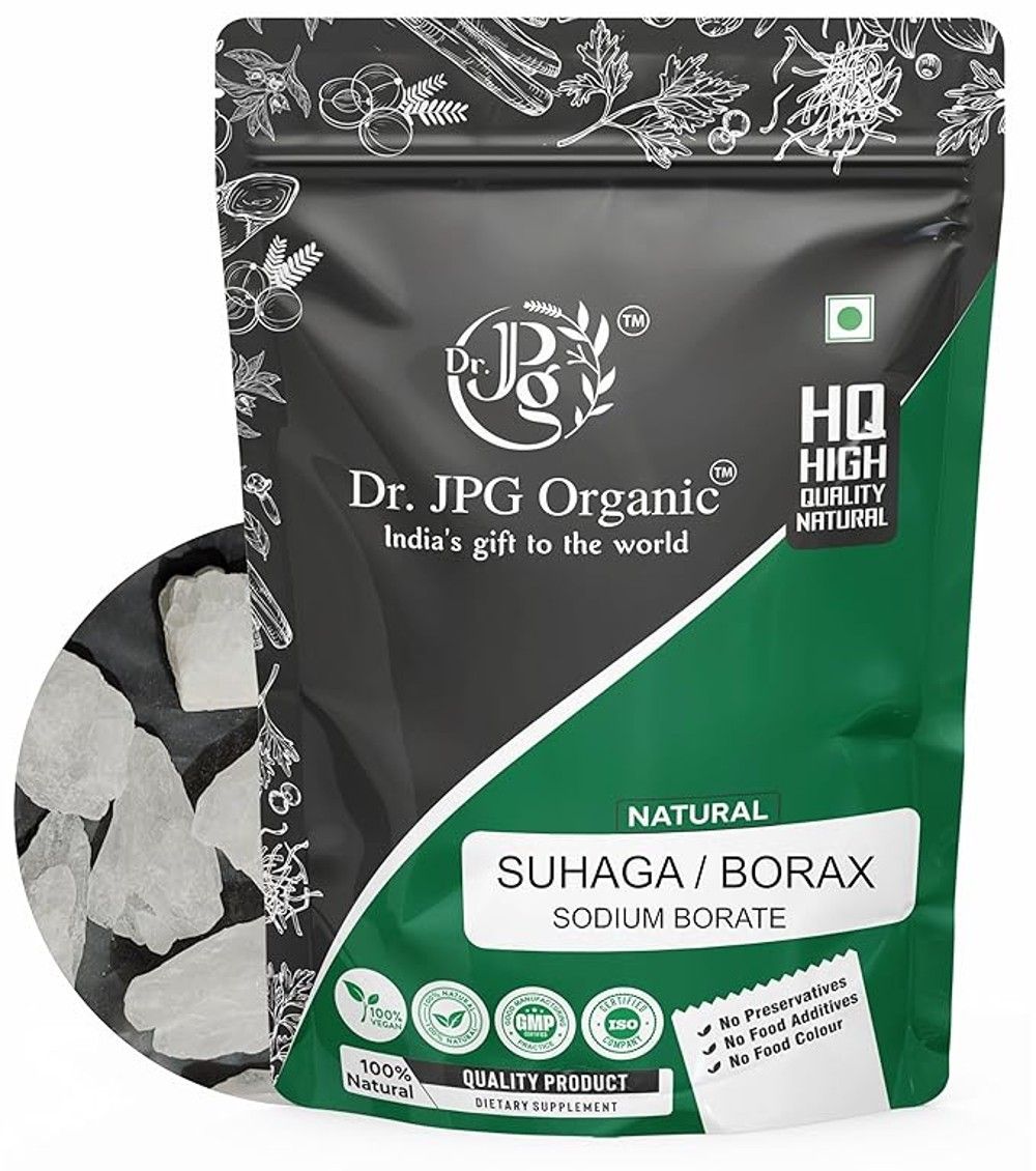 Dr. JPG Organic Pure SuhagaTankan Whole 100g / Borex/ISO & GMP Certified.