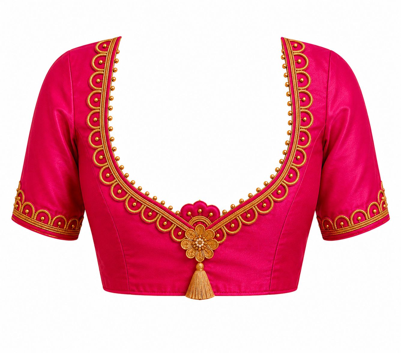 Women's Embroidered Art Silk Saree Blouses