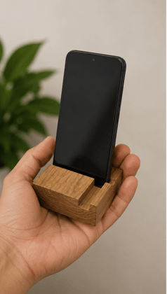 Natural Teak Wooden Mobile Stand
