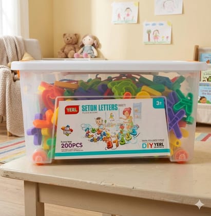 VTTOYS 200 Pcs colrful letters and Number set with storae Box VTTOYS 200 Pcs colrful letters and Number set with storae Box