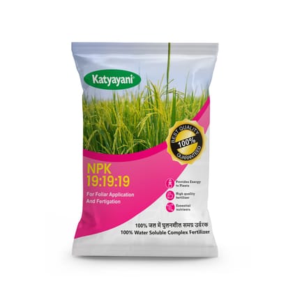 Katyayani NPK 19:19:19 Water Soluble Fertilizer | Balanced NPK Plant Nutrient for Root Growth, Flowering & Fruit Development | For Vegetables, Fruits, Flowers & All Crops