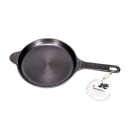Aarogyam 8 Inch Induction Friendly Pre-seasoned Cast Iron Shallow Fry Pan, Naturally Nonstick, Induction Friendly