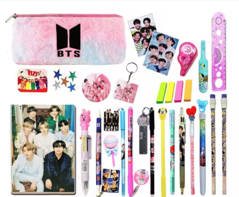 BTS Theme Stationery Gift Set – 25 Pcs School Supplies Combo for Kids