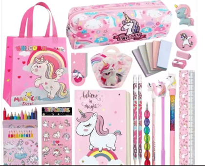 Unicorn School Stationery Gift Set – 15 Pieces Combo Pack for Girls & Students