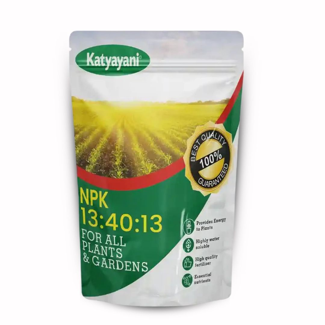 Katyayani NPK 13:40:13 Fertilizer for Crop Growth | 100% Water Soluble Fertilizer | NPK for Strong Roots, Better Flowering, Bud Formation & Fruit Development
