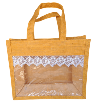 Jute Bag For Gifting Purpose (Yellow)