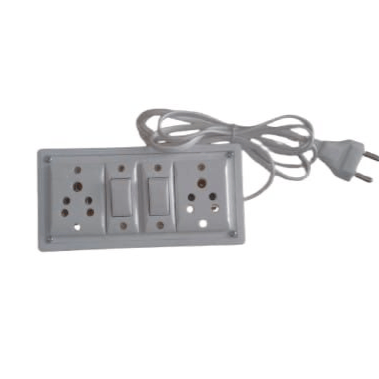 Extension Board 2 Switch 2 Socket Extension Boards With 2 Meter wire /Durable Board Wall Mounted Board with Wiring (White, 2 m) Extension Board 2 Switch 2 Socket Extension Boards With 2 Meter wire /Durable Board Wall Mounted Board with Wiring (White, 2 m)
