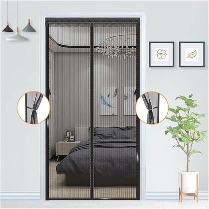 Mosquito Door Curtain, Breathable Mesh Screen for Keeping Flies, Bugs and Insects Away from Home
