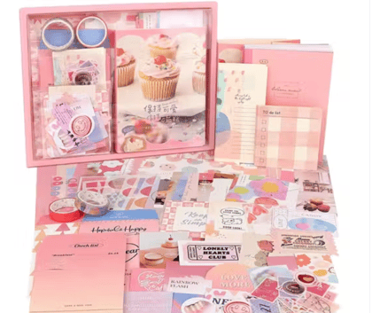 BIGMOTHERS Vintage Aesthetic Scrapbook Kit (346 Pieces) with A6 Grid Notebook, Journaling & Scrapbooking Supplies – Pink BIGMOTHERS Vintage Aesthetic Scrapbook Kit (346 Pieces) with A6 Grid Notebook, Journaling & Scrapbooking Supplies – Pink