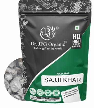 Dr. JPG Organic Herbals  Sajji khar | Sajji khar papad | 200g | ISO & GMP Certified.