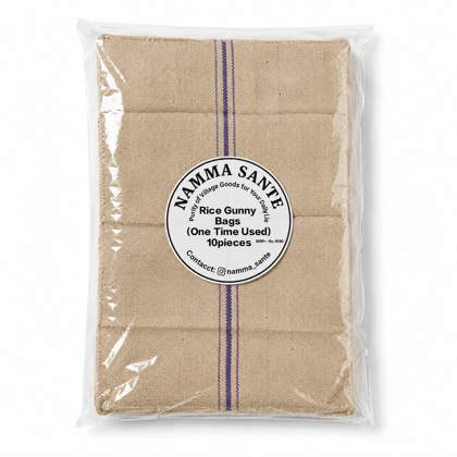 Rice Gunny Bag, Jute Rice Bag, Gunny Sack, Jute Storage Bag, Grain Storage Bag  (One Time Used) 10pieces 