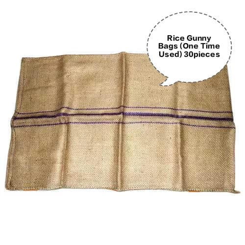 Rice Gunny Bag, Jute Rice Bag, Gunny Sack, Jute Storage Bag, Grain Storage Bag (One Time Used) 30pieces