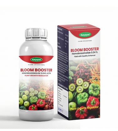 Katyayani Bloom Booster | Homobrassinolide 0.04% plant growth regulator | Reduces Flower Drop, Improves Fruit Set | For Vegetables, Fruits & Flowers
