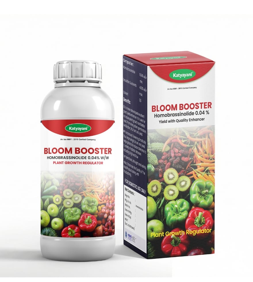 Katyayani Bloom Booster | Homobrassinolide 0.04% plant growth regulator | Reduces Flower Drop, Improves Fruit Set | For Vegetables, Fruits & Flowers
