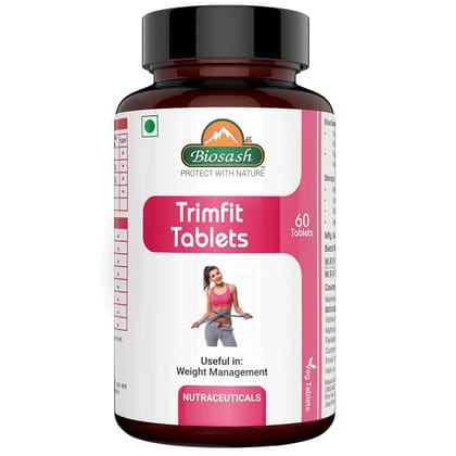 Biosash Trimfit Tablets – Natural Weight Loss Supplement | Fat Burner for Men & Women | Metabolism Booster & Hunger Suppressant
