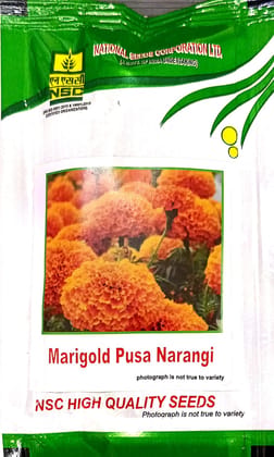 NSC Marigold Pusa Narangi High-Quality TL Flower Seeds – 10 g Pouch