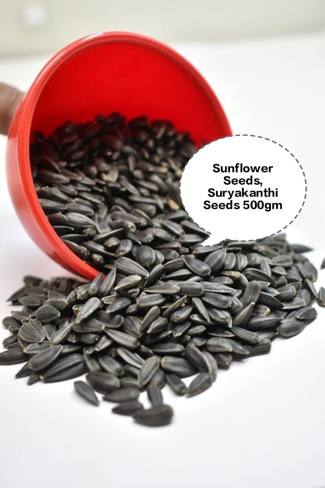 Sunflower Seeds, Suryakanthi Seeds, Black Sunflower Seeds, Premium Sunflower Seeds, Natural Sunflower Seeds 500gm