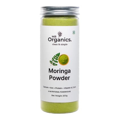 Moringa Powder | 100% Pure Moringa Leaf Powder for Daily Wellness & Nutrition | No Additives | MR Organics