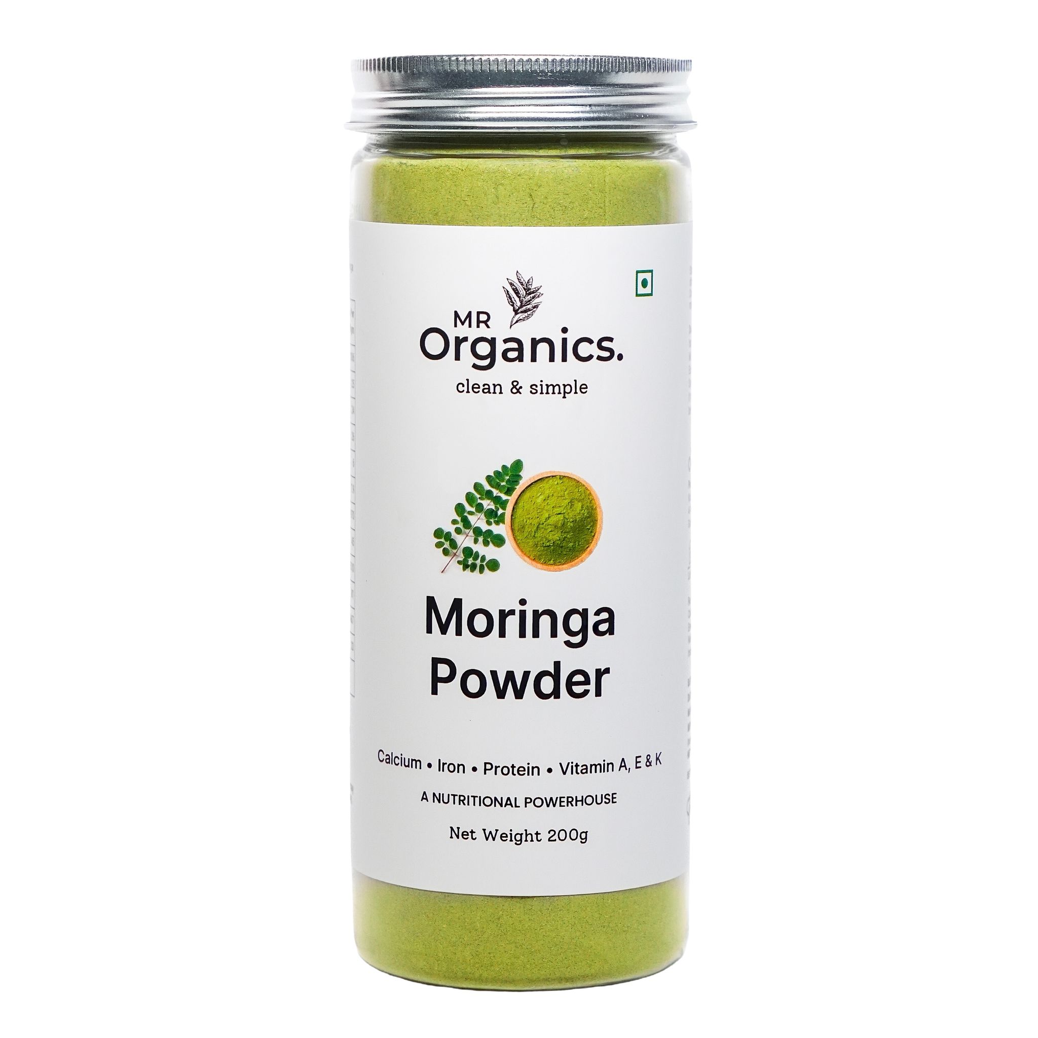 Moringa Powder | 100% Pure Moringa Leaf Powder for Daily Wellness & Nutrition | No Additives | MR Organics