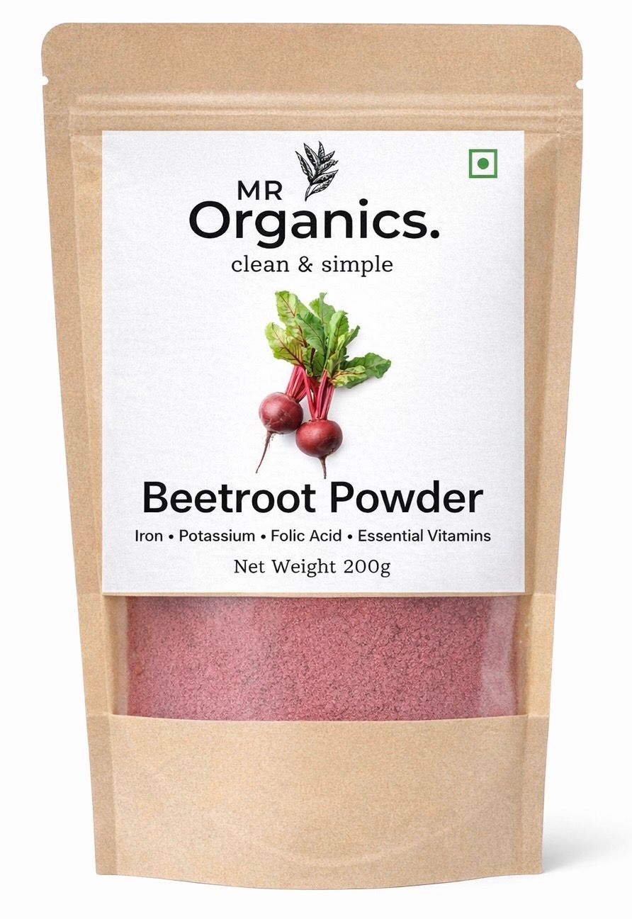 Beetroot Powder 200g | Chukander | Superfood | Blood Pressure Energy Stamina | Skin Glow | No Sugar No Additives | Pure Natural | MR Organics