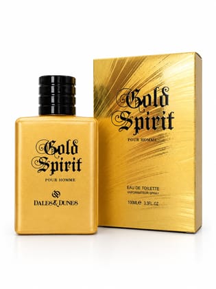 Dales & Dunes Gold Spirit Eau De Toilette Perfume for Men 100ML | Long Lasting Premium Men’s Fragrance | Fresh Woody Masculine Scent | Luxury Daily Wear EDT