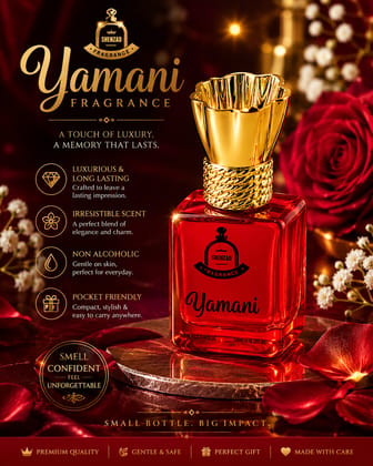 Elegantra Fragrance Yamini Premium Concentrated Attar (10ml) | Long Lasting Non-Alcoholic Perfume Oil | Rich Oriental Blend, Charm & Royal Luxury Arabic Scent for Men & Women (Pack of 1)