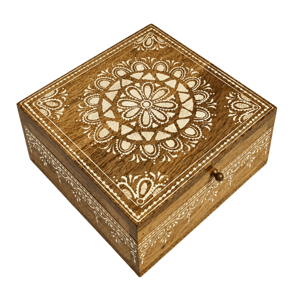 Handcrafted Mango Wood Keepsake Box