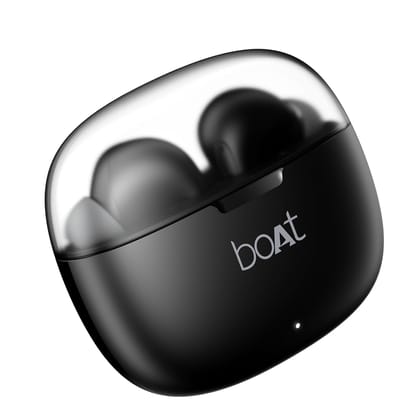 Boat Airdopes 212 Bluetooth TWS Wireless Earbuds with Mic, 50H Battery, ENx Tech, Beast Mode, ASAP Charge, Easy Touch Controls - Noir Black