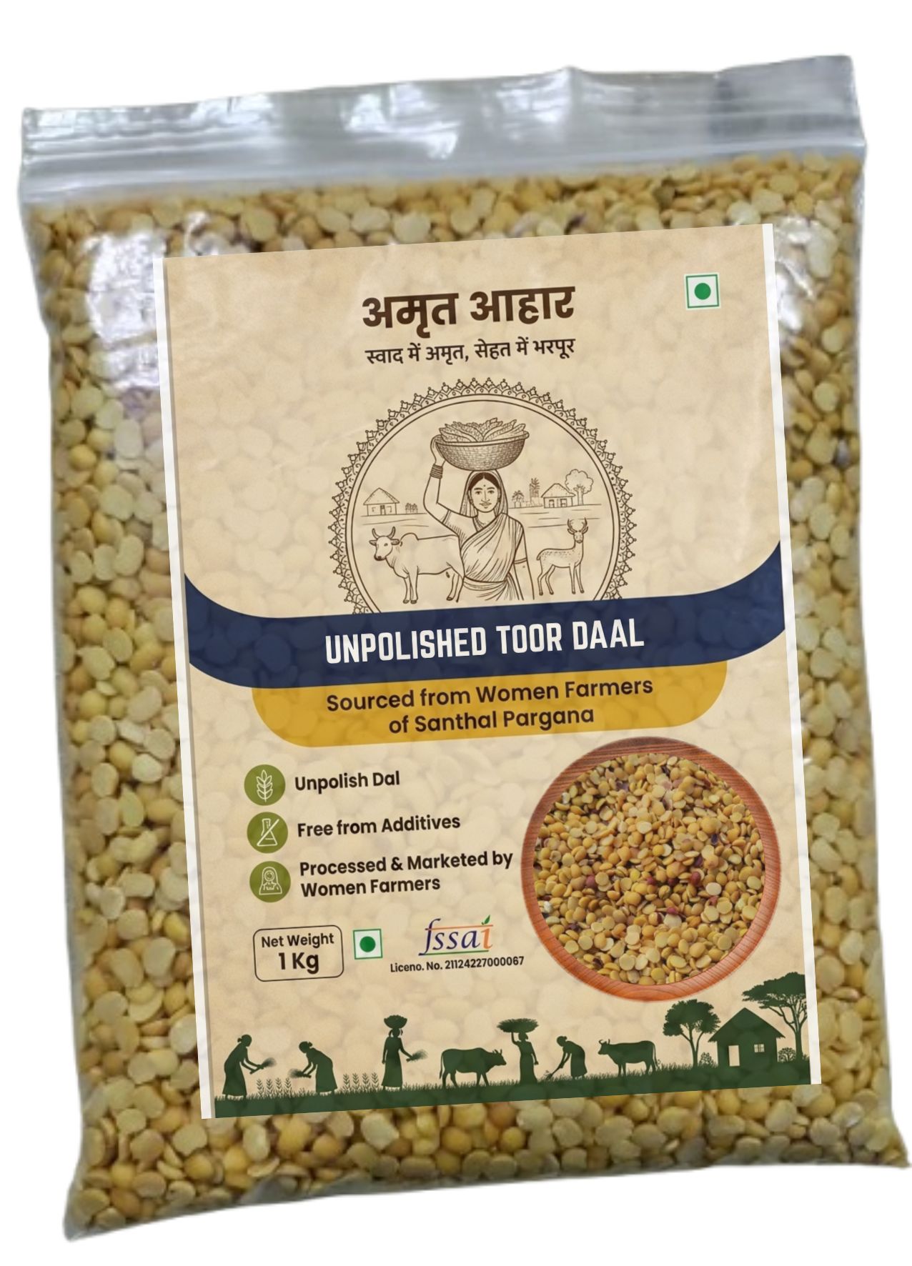  Unpolished Toor Daal 1Kg