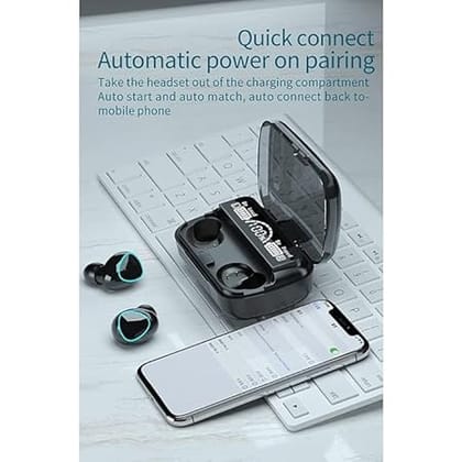 M10 True Wireless Earbuds | Noise-Cancellation, Auto Pairing Bluetooth Headset Earbuds