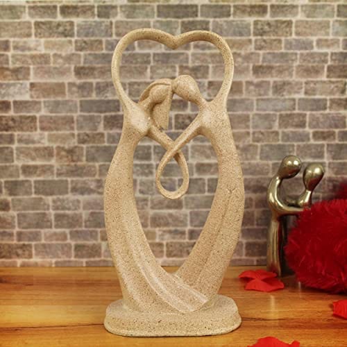 TIED RIBBONS Valentine Romantic Love Couple Statue Showpiece (27.9 Cm X 13.9 Cm) - Valentine Gift for Girlfriend
