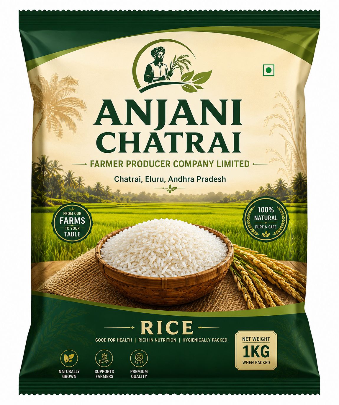 Anjani Chatrai Premium Rice 1KG