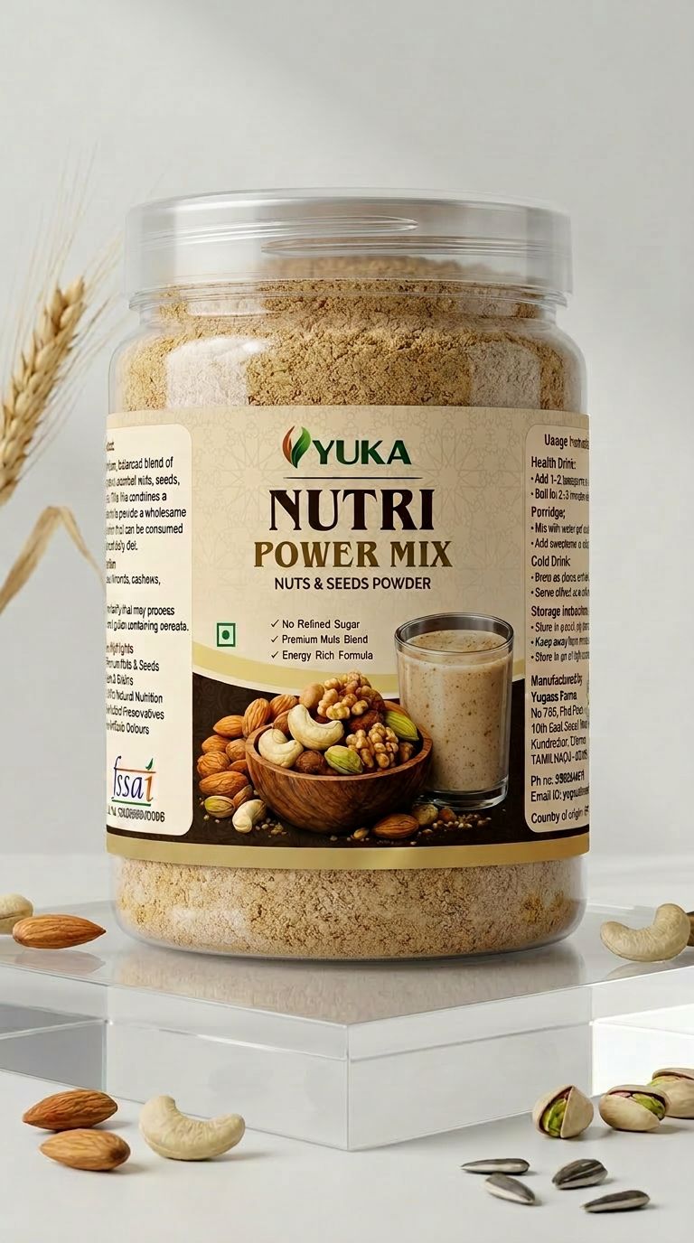 YUKA NutriPower Mix 250g | Nuts, Seeds & Dry Fruit Nutrition Powder