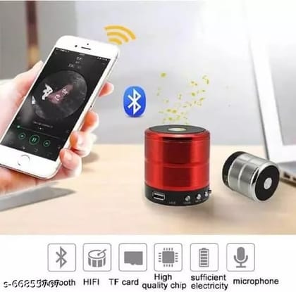Portable WS-887 Bluetooth Speaker with Powerful Stereo Sound and Multi-Function Playback Modes