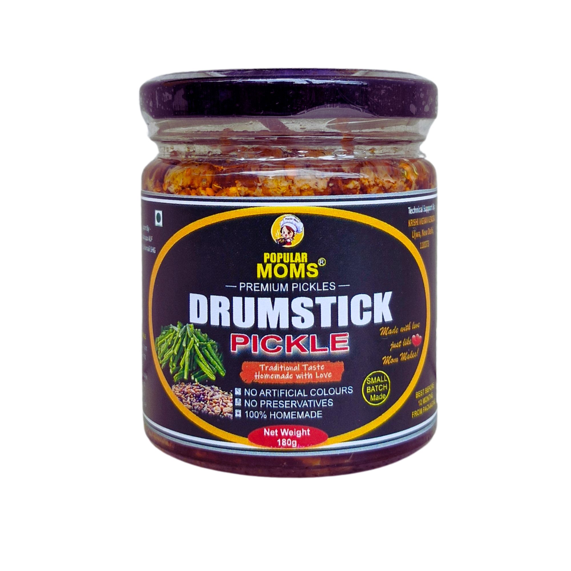 Popular Moms Drumstick Pickle | Sajna er achar | Homemade Traditional Achar | Glass Jar Packed 180g
